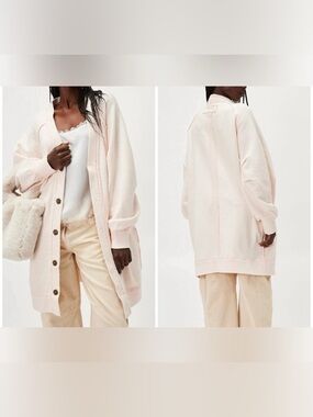 NWOT Free People We the Free Fresh Start Cardi Cardigan Strawberry Pink - M *IR*